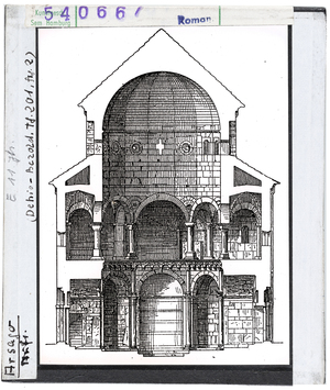 Vorschaubild Arsago: Baptisterium, Schnitt 